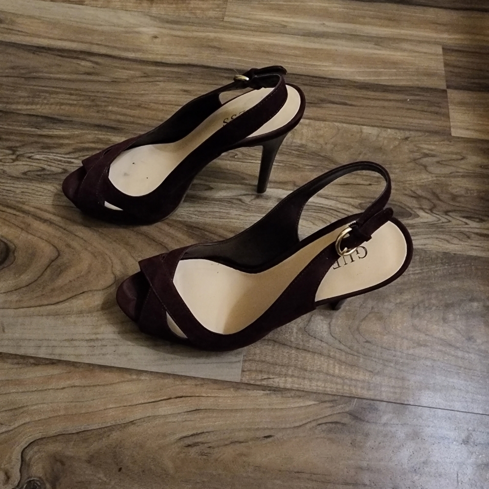 Maroon sling back heel s7 - Picture 4 of 4